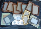 Lot of 13 Picture Frames Wood, Metal, & Resin