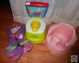 Lot Toddler Baby Items Sesame Street Training Potty Body Glove Life Jacket & Bumbo