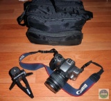 Canon EOS Rebel Camera Digital 35mm with Bag & Tripod