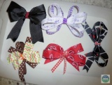 Lot 5 Handmade Little Girls Hair Bows