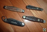 Lot of 4 Vintage Pocket Knives King Kamp & Bokers
