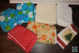Lot of Rectangle Table cloths Linen & Vinyl Holiday Styles