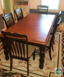 Large 7 Piece Farmhouse Dining Room Table Chair Set