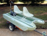 2 Man Bass Hunter Boat with Whisper Guide 34 Motor & Trailer