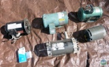 Lot of 5 Electric Motors 3 Phase Various Horsepower & 1 AC Capacitor