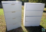Lot of 2 Metal Lateral File Cabinets 1 is a Hon