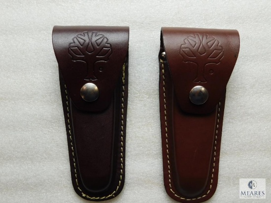 2 New Boker Leather Knife cases for 4" folder