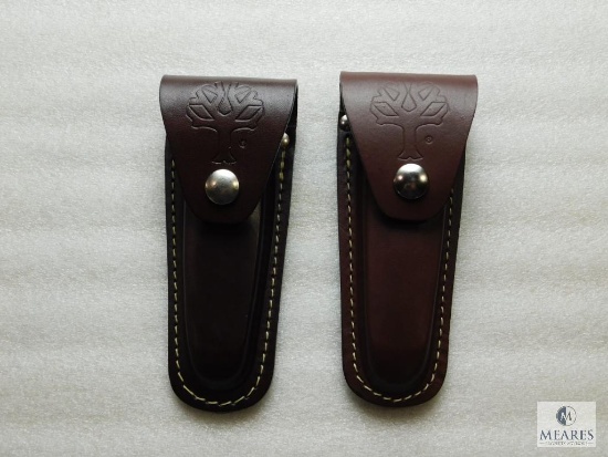 2 New Boker Leather Knife cases for 4" folder