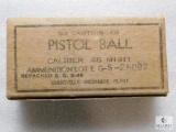 50 Cartridges Pistol Bal Caliber .45 M1911
