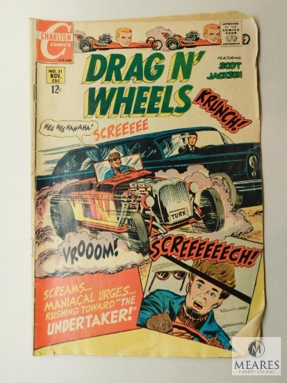 Charlton Comics, Drag N' Wheels, No. 31, November, 1968. Issue