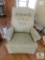 Fabric Taupe Color Lazy Boy Rocker Recliner