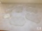 Lot of 8 Glass Party Plates & Relish Tray