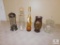Lot Glass Cookie Jar Mosaic Vase Lantern & Glasses
