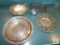 Lot of Silver / Silver Plated Serving Trays & Creamer