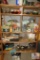 Shelf Contents - Vintage Glass, Pottery, Games, Silver Plated Items, +
