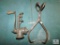 Vintage Metal Meat Grinder & Ice Tongs