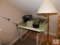 Drafting Table with Lamp and Contents