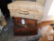 Lot of Fireplace Items - Wicker Lunch Basket, Candles, Poker, Etc