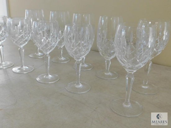 Lot 10 Lead Crystal Wine Glasses & Goblets Glasses