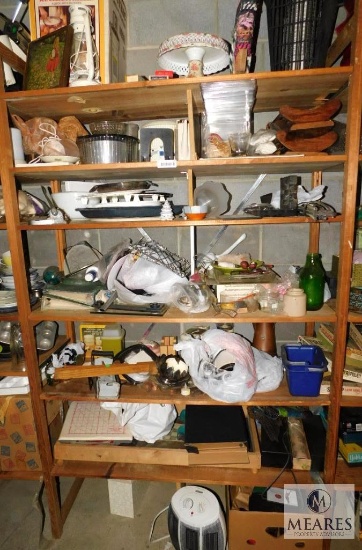 Shelf Contents - Ice Cream Churn, Porcelain, Home Decorations, Bug Zapper +