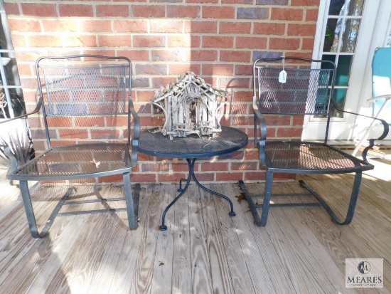 3 Piece Wrought Iron Bistro Patio Set
