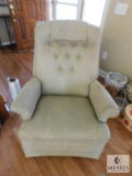 Fabric Taupe Color Lazy Boy Rocker Recliner