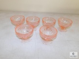 Pink Depression Glass Lot 6 Sorbet Dessert Cups
