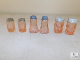 Pink Depression Glass Salt & Pepper Shakers Lot