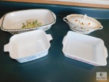 Lot of Pyrex and Corning Ware Casserole Dishes Pans
