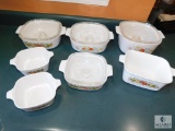 Lot 7 Corning Ware Dishes Casserole Pans