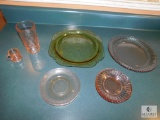 Lot Pink & Yellow Depression Glass Pieces Various Lot Plates Cup +