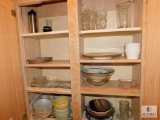 Contents Kitchen Cabinet - Lot Glasses, Bowls, and Plates