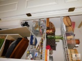 Closet Contents - Candles, Vases, Trays, Ribbons, + Vintage Thermometer
