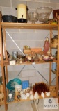 Shelf Contents - Punch Bowls, Vintage Glasses, Home Decorations, +