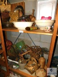 Shelf Contents - Baskets, Craft Supplies, Planters, Decorations, +