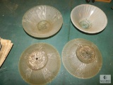 Lot of 3 Glass Lamp Shades
