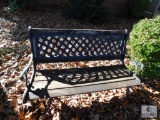 Wrought Iron & Wood Garden Bench