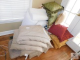 Lot of Linens & Accent Pillows & Quilts