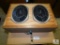 Heavy Solid Wood Auto Speaker Box & Vintage Stereo