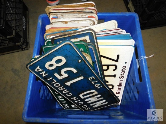Large Lot of Vintage License Plates