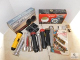 Lot of Stereo Speakers Flashlights & Lighters