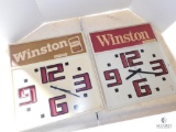 Lot of 2 Winston Cigarette Wall Clocks