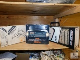 Shelf Lot Audiovox Stereo & Black n Decker Corded Drill & Seat Cover