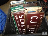 Large Lot of Vintage License Plates