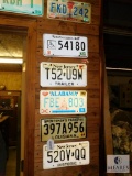 Lot of Various License Plates - Wall Lot
