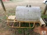 Water Sprayer Tank on Metal Sled Approx. 100 Gallon