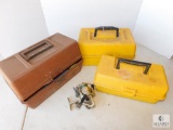 Lot Fishing Tackle Boxes w/ Lures & 1 Jupiter Reel