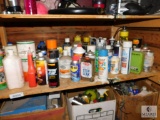 Shelf Lot of Automotive & Cleaning Fluids