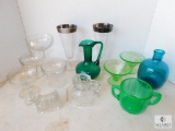 Lot of Various Glassware Vases & Stemware & Scottie Dog