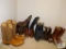 Lot of 6 Pair Mens Cowboy Boots Justin & Tony Lama Ostrich Leather +